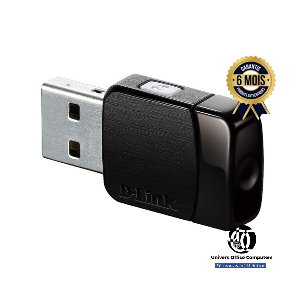 Adaptateur WiFi USB - Clé Wifi - D-Link AC600 DWA-171 - Jusqu'à 600 Mbps - 6 Mois