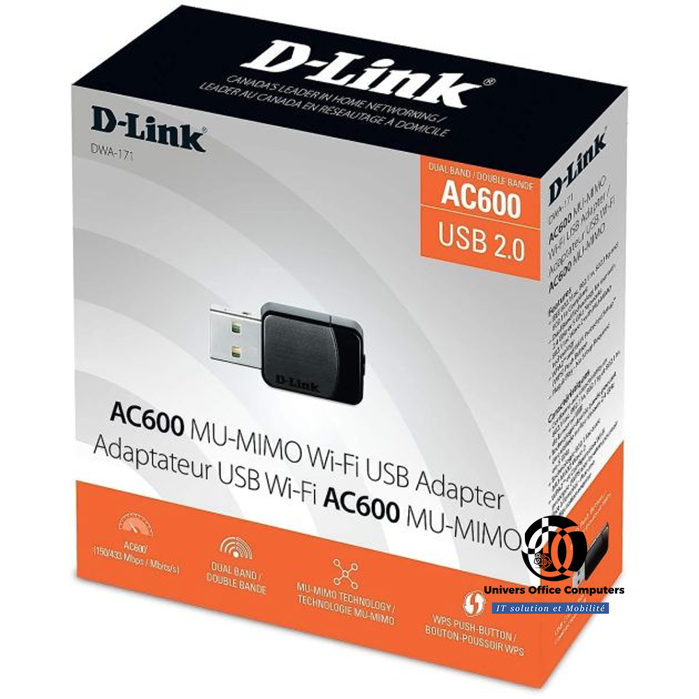 Adaptateur WiFi USB - Clé Wifi - D-Link AC600 DWA-171 - Jusqu'à 600 Mbps - 6 Mois – Image 2
