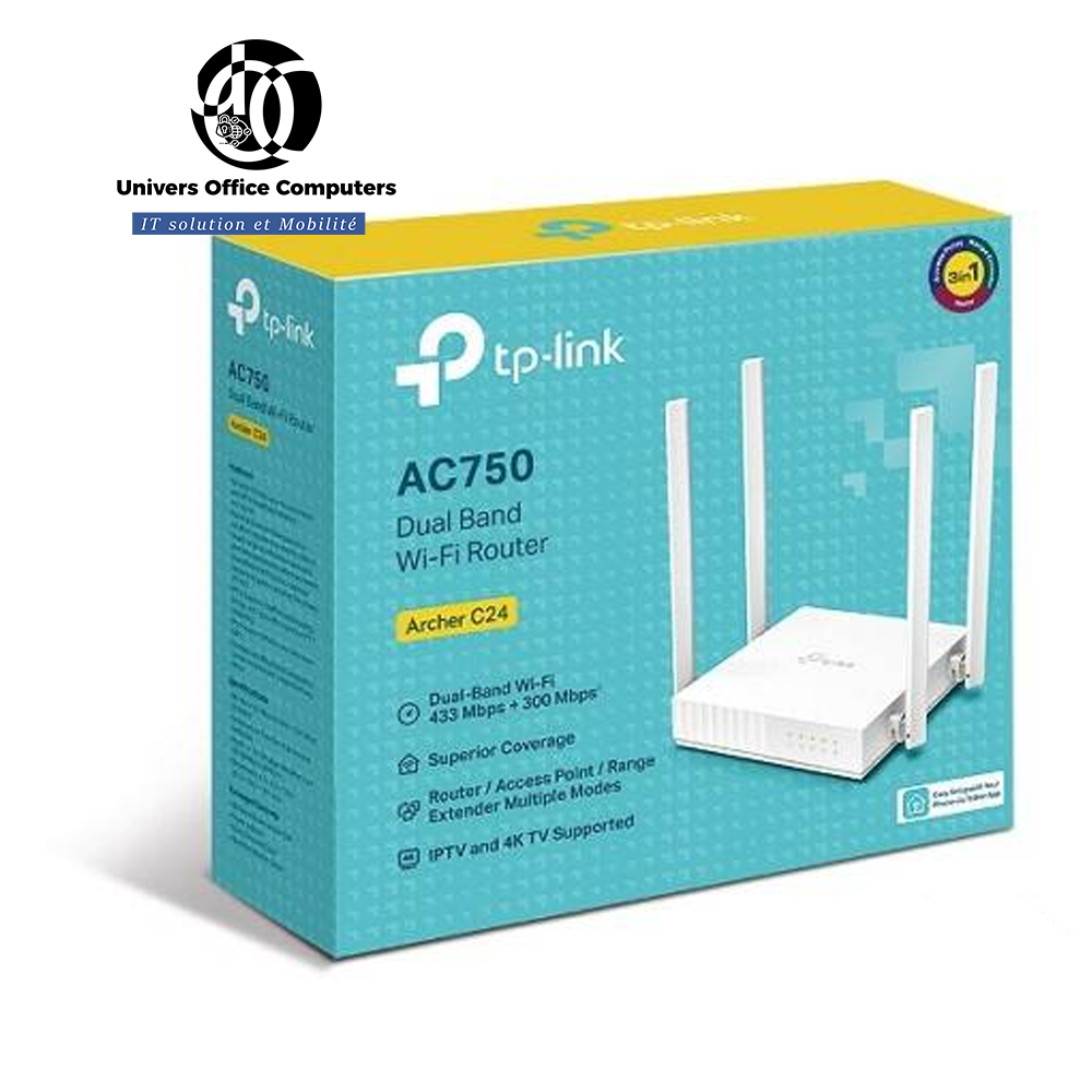 TP-Link ARCHER C24 routeur sans fil Fast Ethernet Bi-bande (2,4 GHz / 5 GHz) Blanc – Image 2