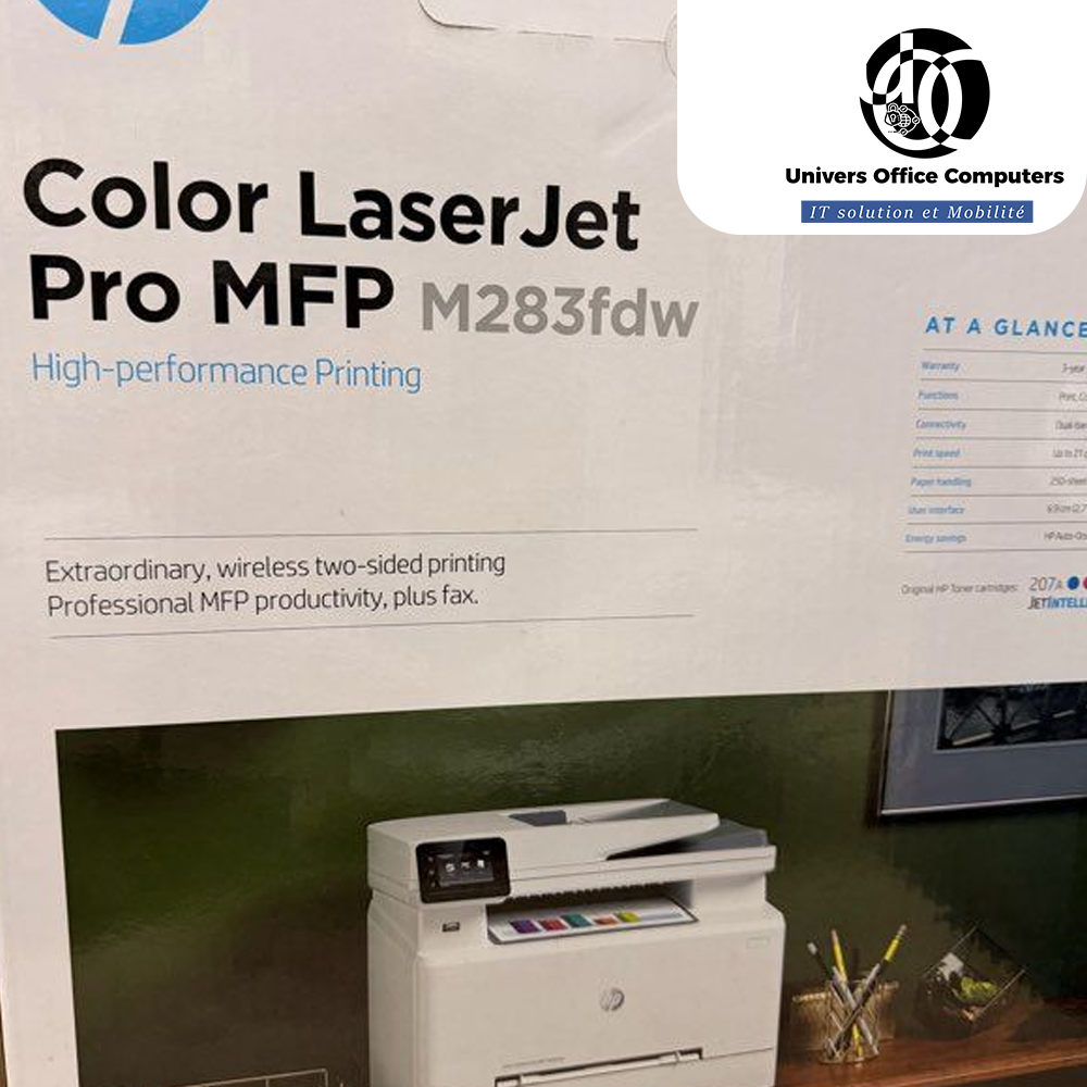 HP Color LaserJet Pro Imprimante multifonction M283fdw, Impression, copie, scan, fax, Impression USB en façade; Numérisation vers e-mail; Impression recto-verso; Chargeur automatique de documents déro – Image 3