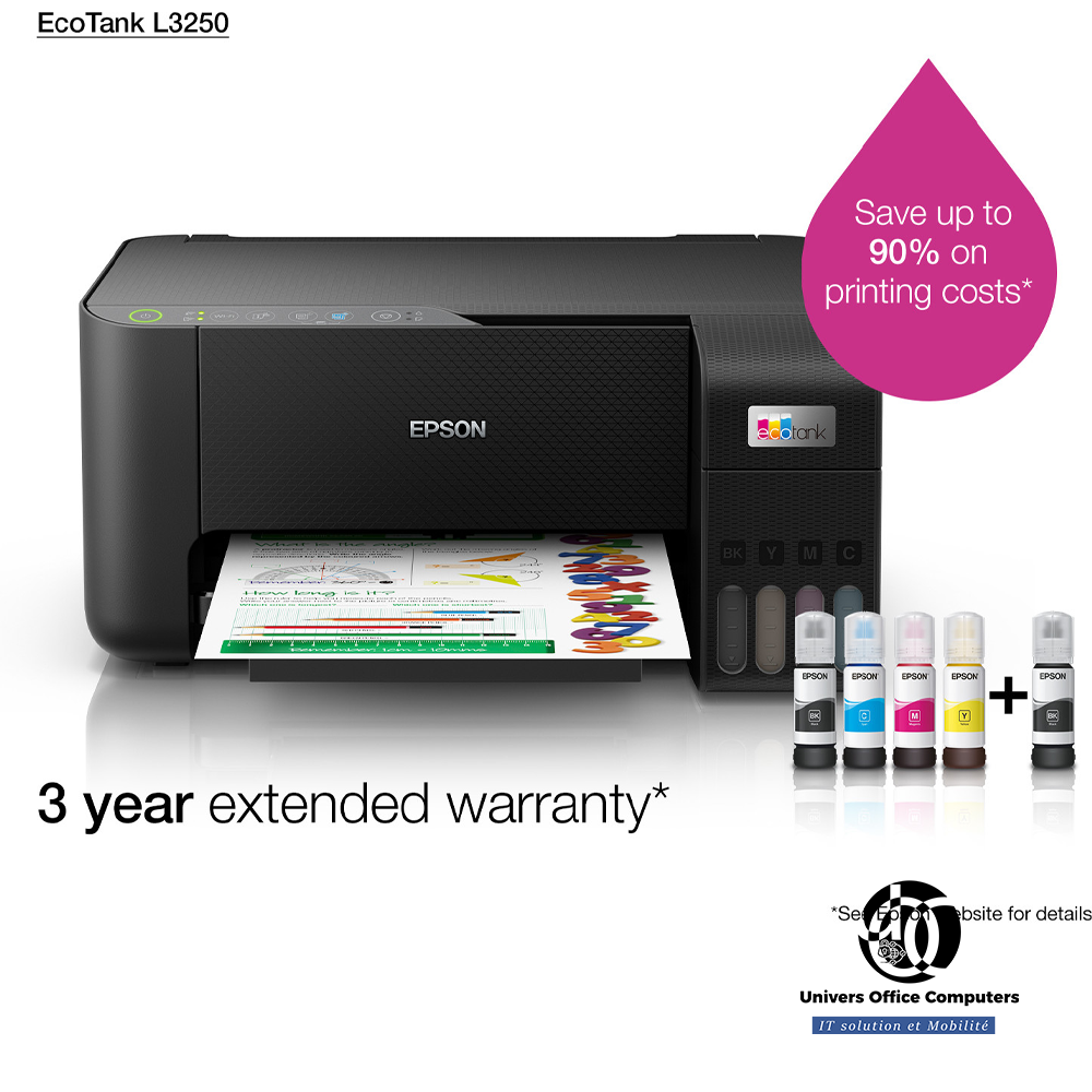 Imprimante Epson L3250 A4 Multifonction EcoTank- 6 mois de garantis