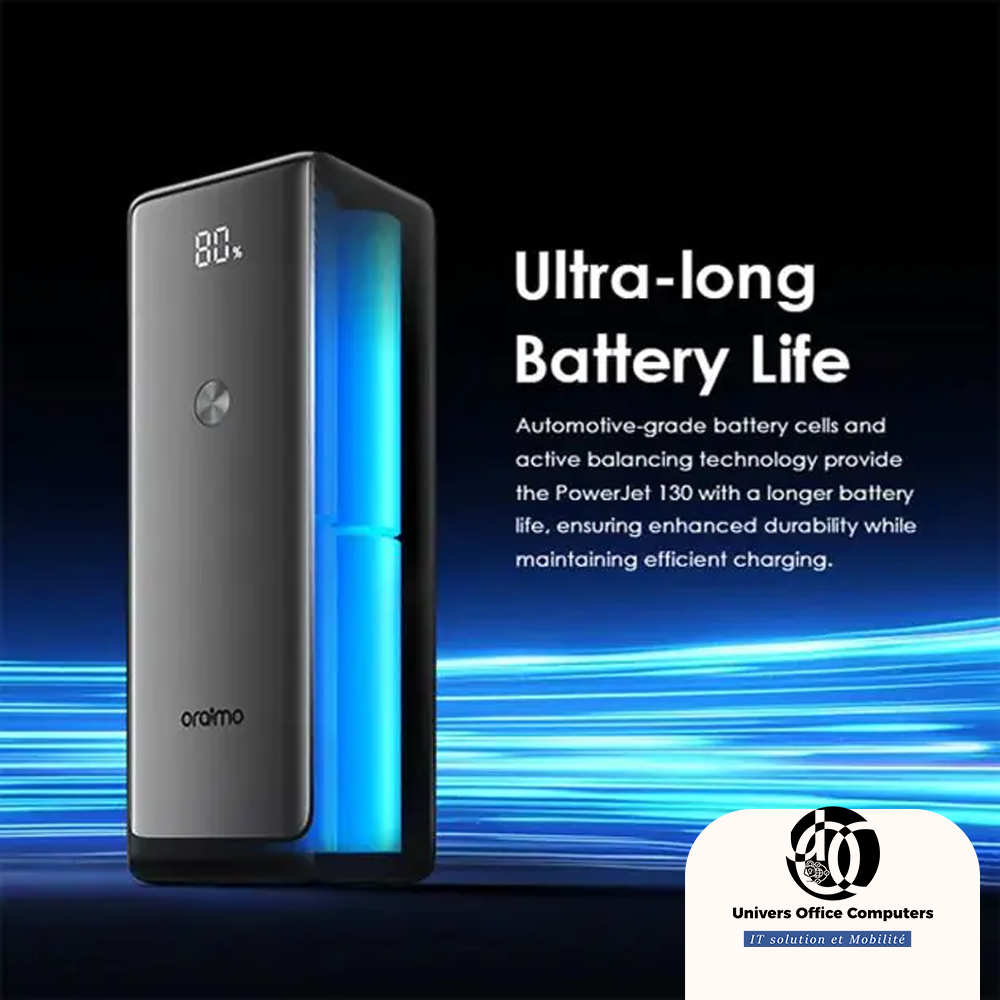 Power Bank - Oraimo PowerJet 130 OPB-727SQ - 27600 mAh - 130 W - Recharge de laptop - Affichage numérique intelligent – Image 4