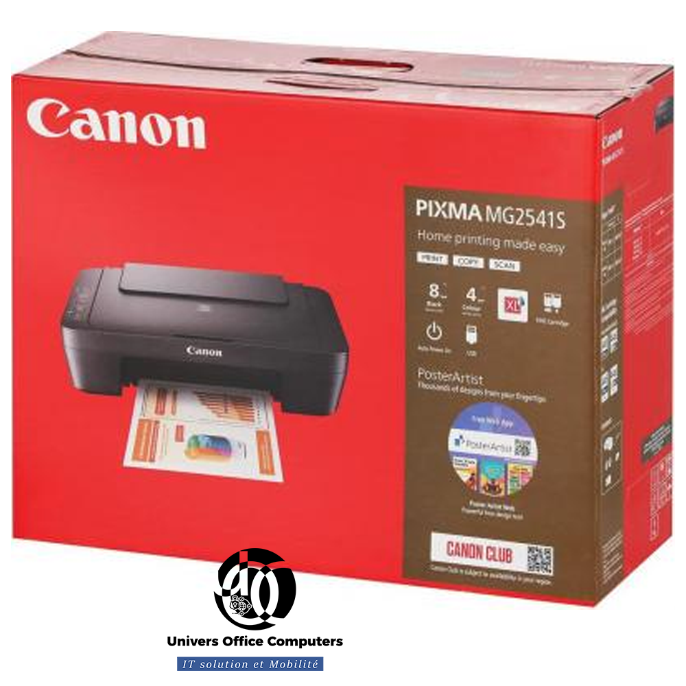 Imprimante Deskjet Canon MG2541S Multifonction VENTE AU CAMEROUN CHEZ UNIVERS OFFICE COMPUTERS