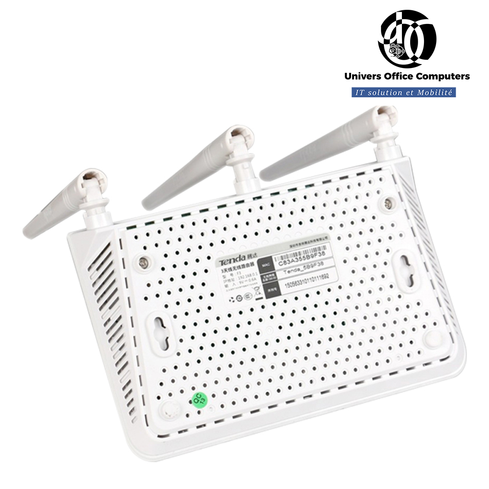 Routeur WiFi Tenda - F3 - N300 Mbps - 3 Antennes - 5 dBi - 3 Ports LAN - Modes Répéteur et Point d'accès - Garantie 6 mois – Image 2