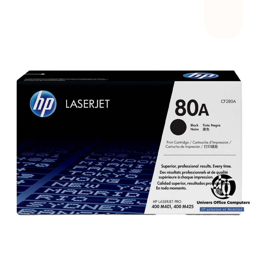 ENCRE HP 80A toner LaserJet noir authentique (CF280A) VENTE AU CAMEROUN – Image 4