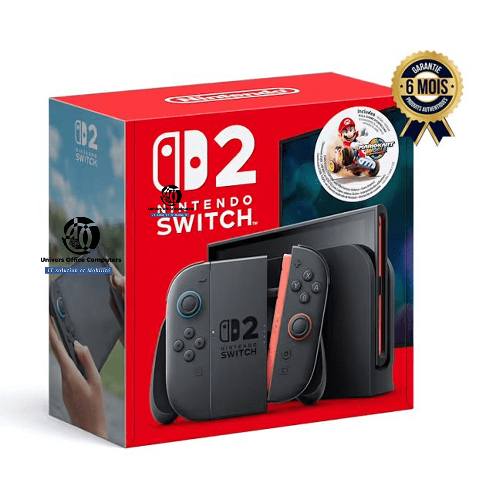 Console de jeu - Nintendo Switch 2 - 7,9" - 256 Go - 12 Go RAM - 4K/FHD - Écran LCD - Wi-Fi 6 - Bluetooth - USB - Garantie 6 mois