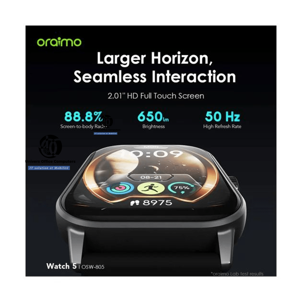 Montre connectée - ORAIMO watch 5 - OSW-805 - Appels bluetooth - Écran 2,01" - 300 mAh - Garantie 6 mois – Image 6