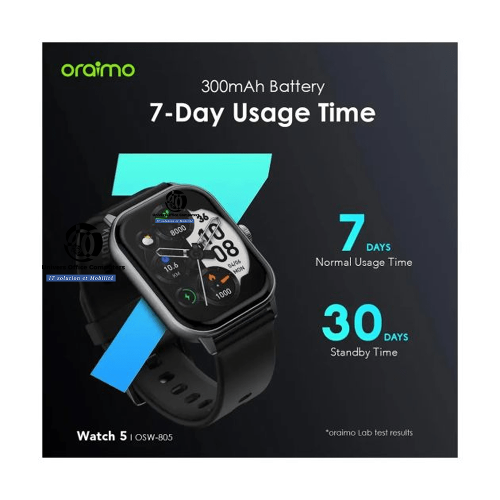Montre connectée - ORAIMO watch 5 - OSW-805 - Appels bluetooth - Écran 2,01" - 300 mAh - Garantie 6 mois – Image 5
